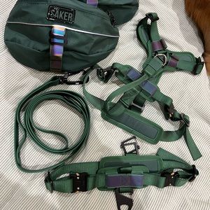 SAKER canine harness + back pack + leash + harness extension